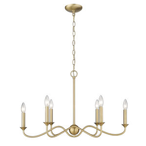 Tierney 6 Light 29 inch Brushed Champagne Bronze Kitchen Island Light Ceiling Light